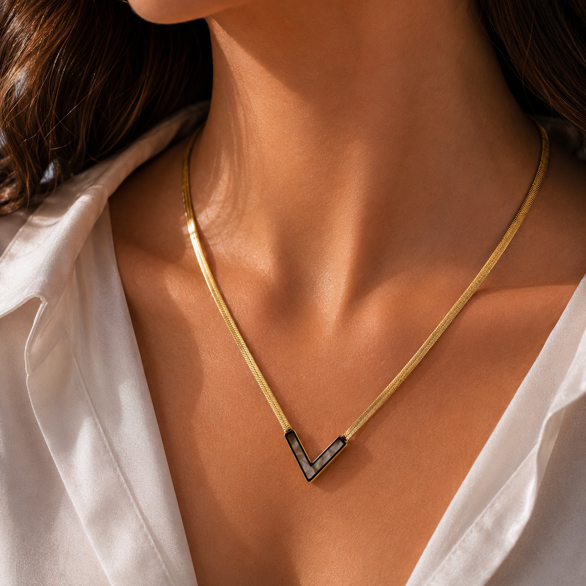 V Luxe Chevron Necklace