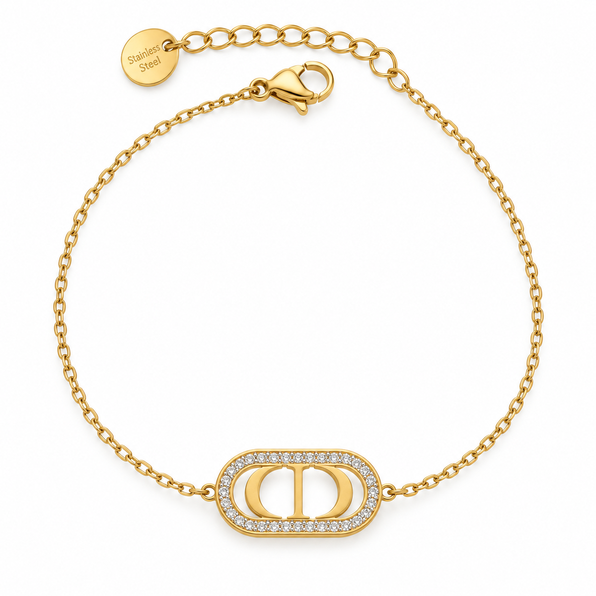 CD Strip Bracelet – Gold Elegance
