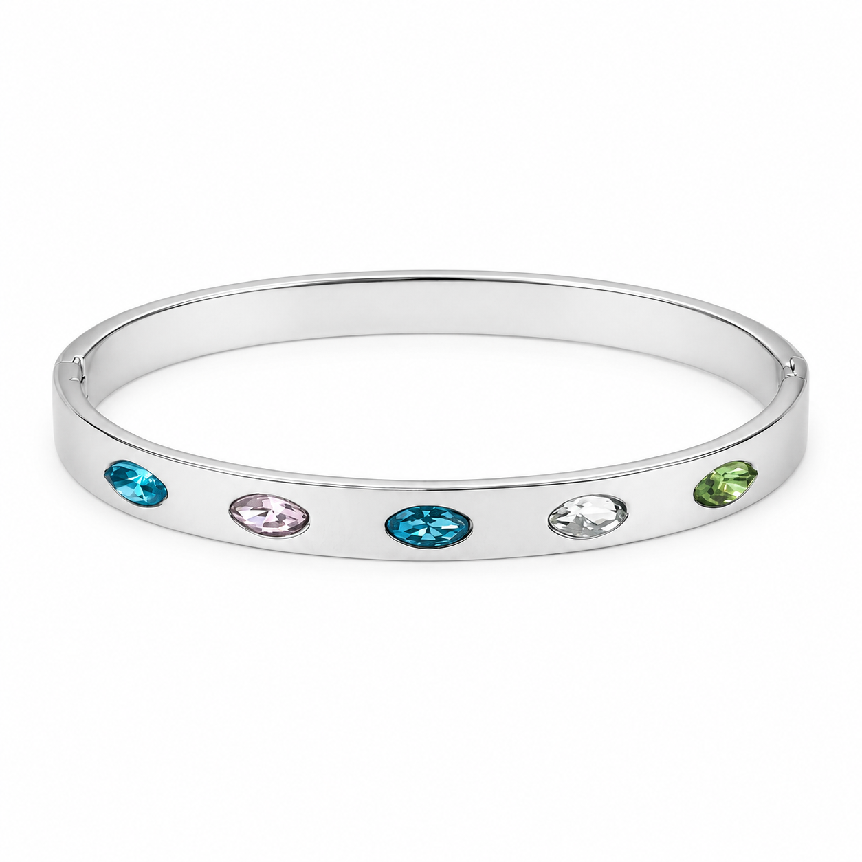 Silver Rainbow Gem Bangle ššāØ