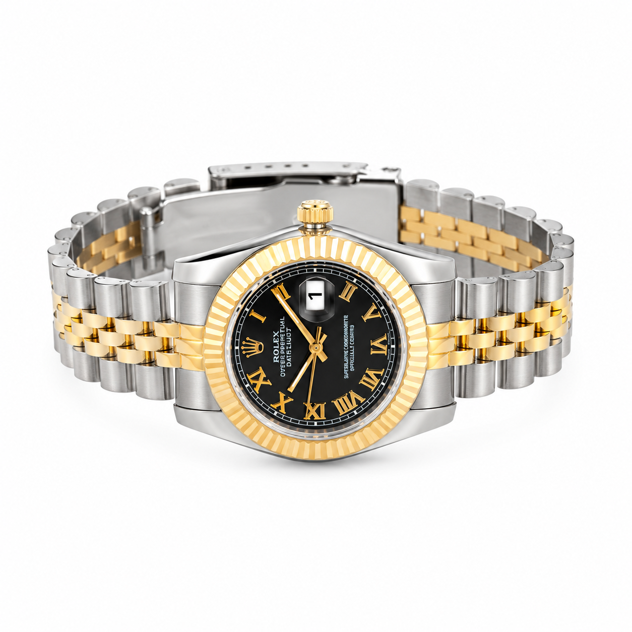 Two-Tone Black Dial Watch(woman)