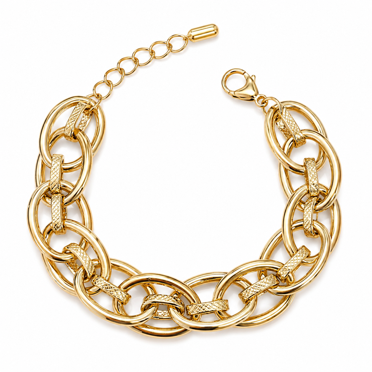 Interlocking Circle Statement Bracelet(15mm)