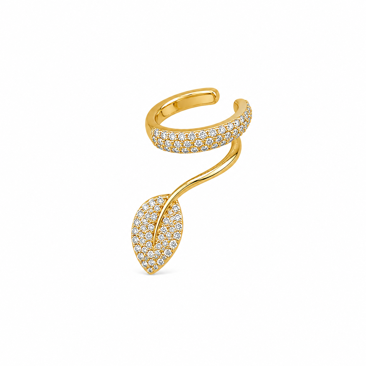 Crystal Leaf Earcuff
Available in Silver and Gold Color