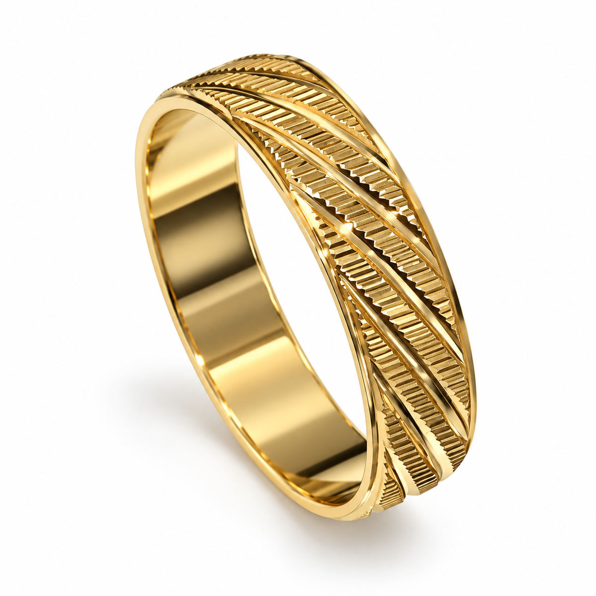 wedding ring Twist Texture Ring – Gold