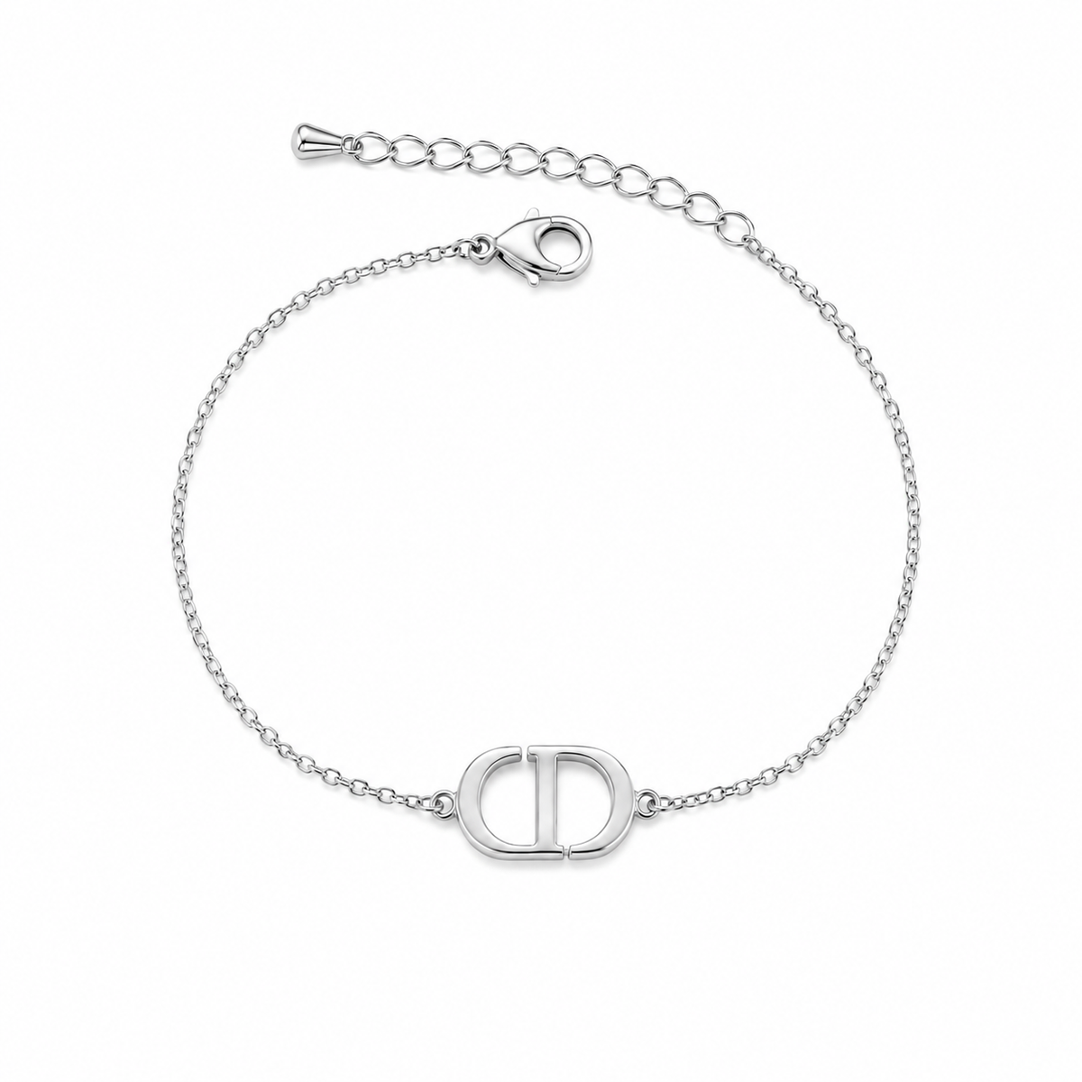 Duo CD Initials Bracelet – Silver & Gold Harmony