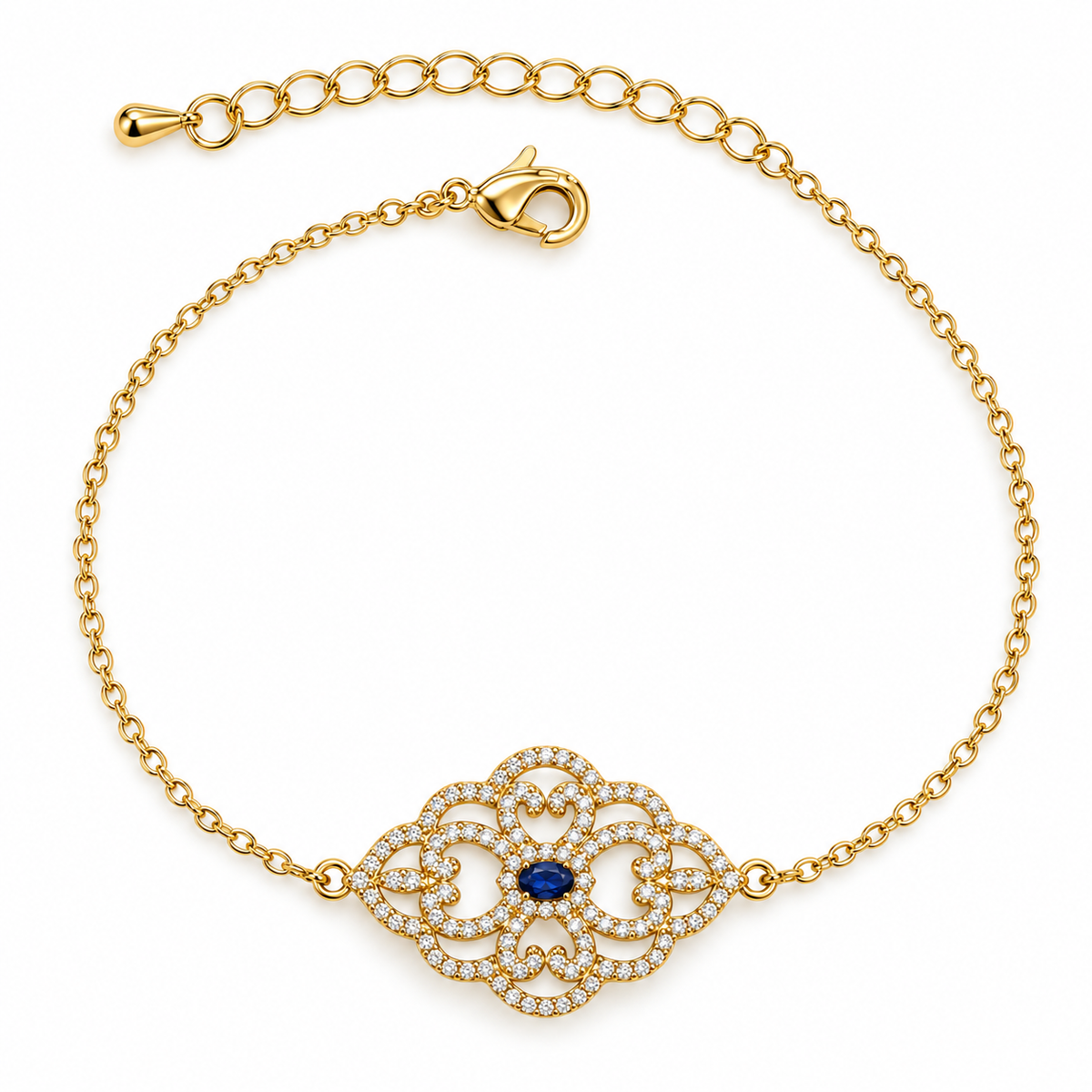 Golden Filigree Bloom Bracelet