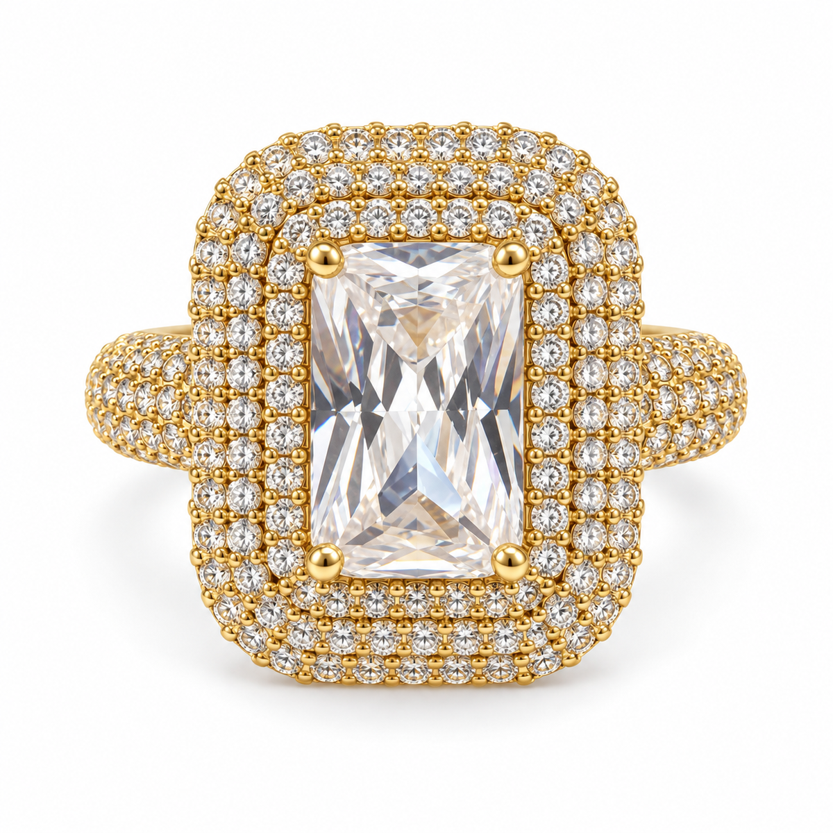 Royal Spark – Silver Gemstone Cocktail Ring