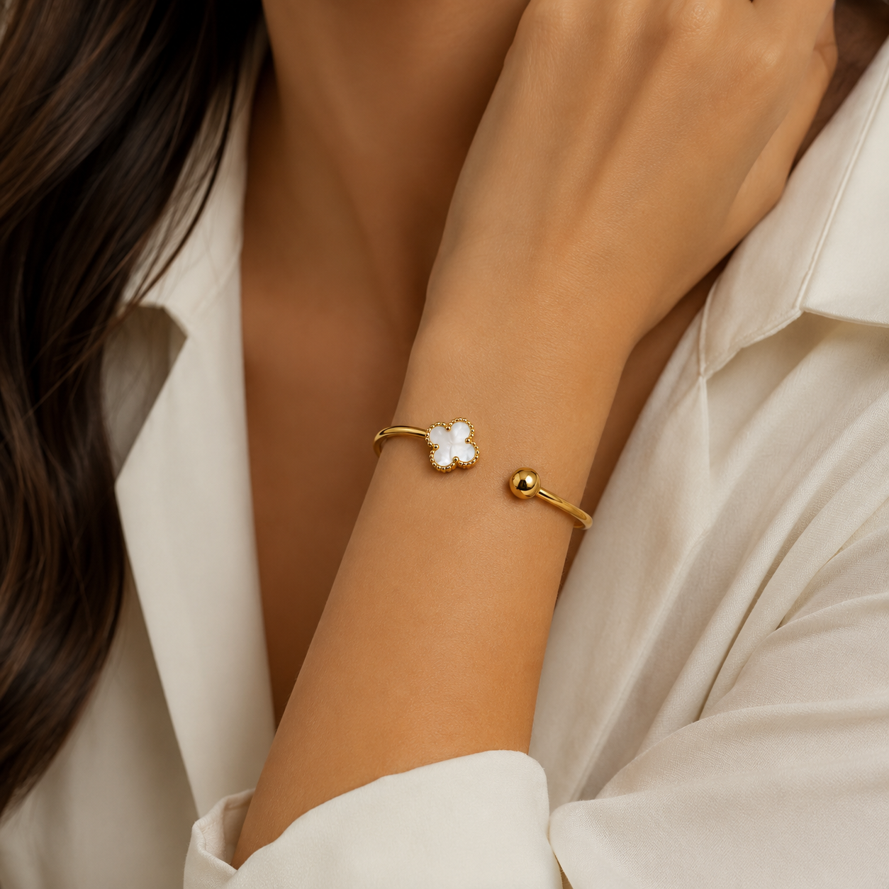Lucky Charm Open Bangle