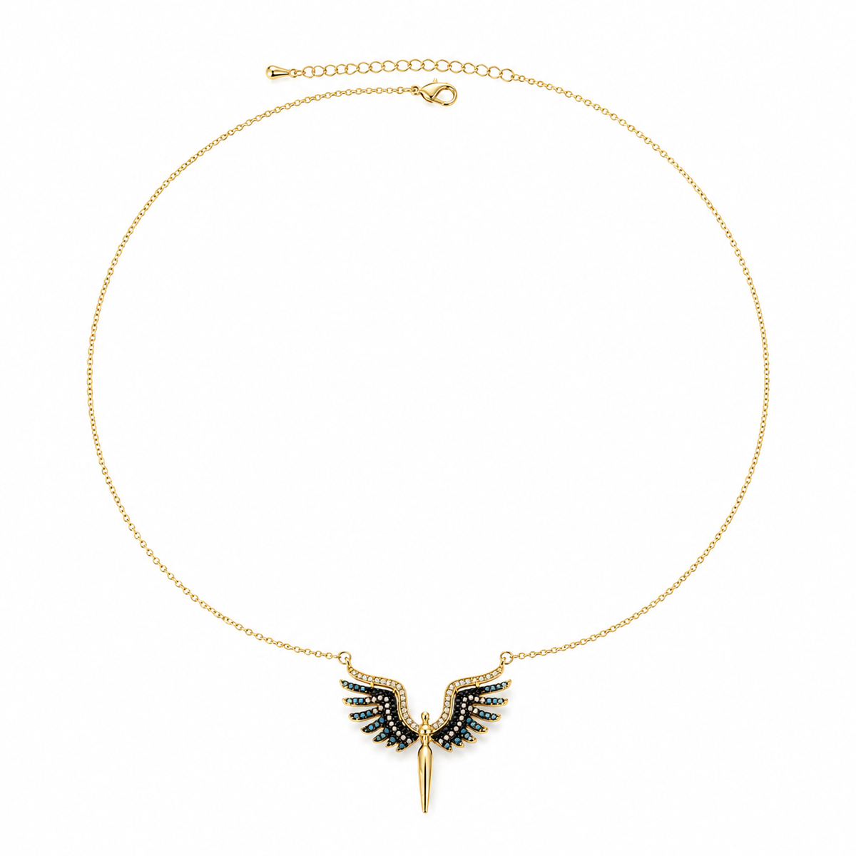 “Phoenix bird”Winged Pendant Necklace