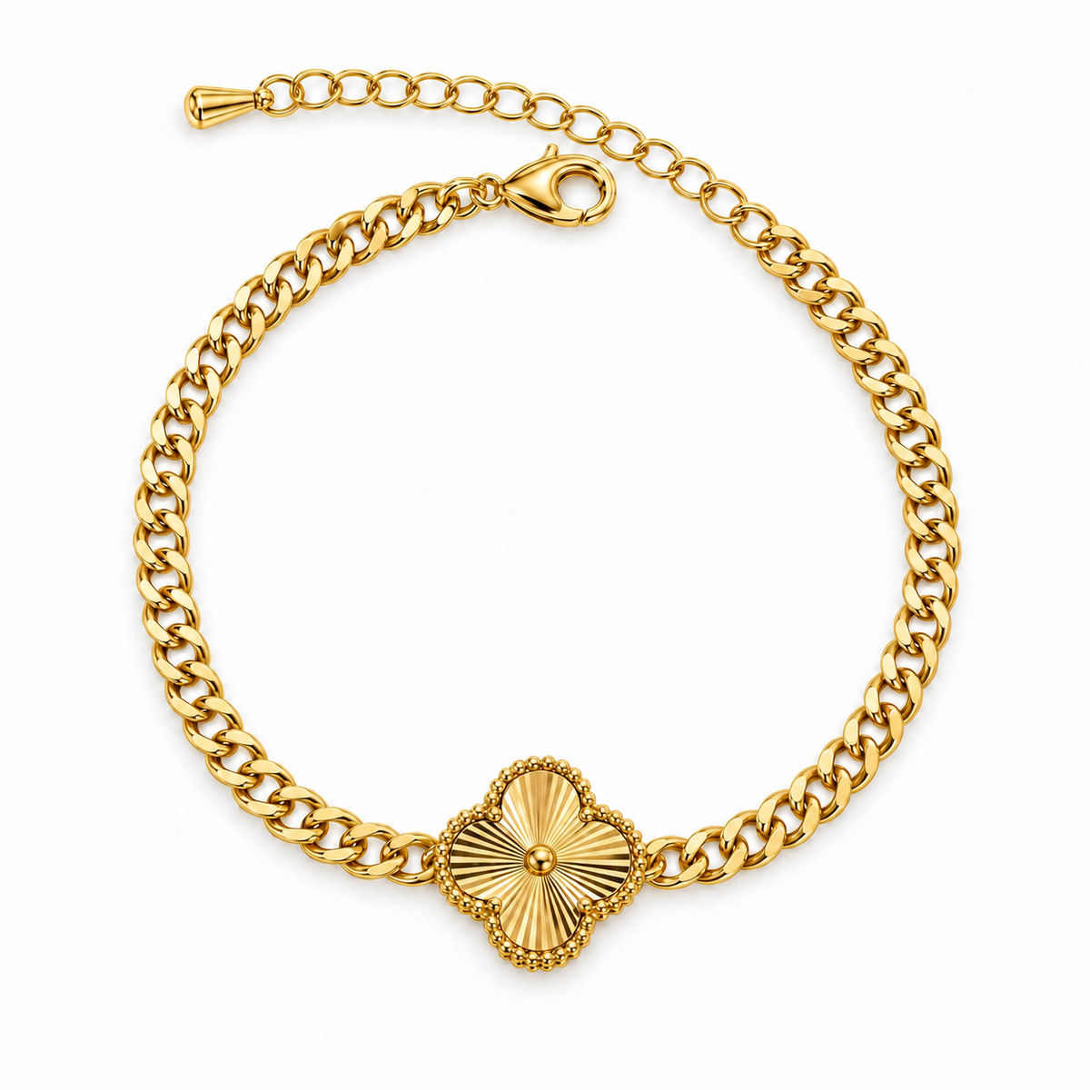 Vip Clover chain Golden Bracelet
