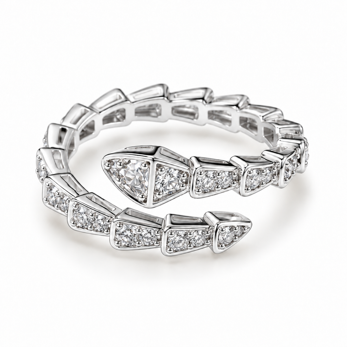 Snake Spark Wrap Ring – Modern Elegance