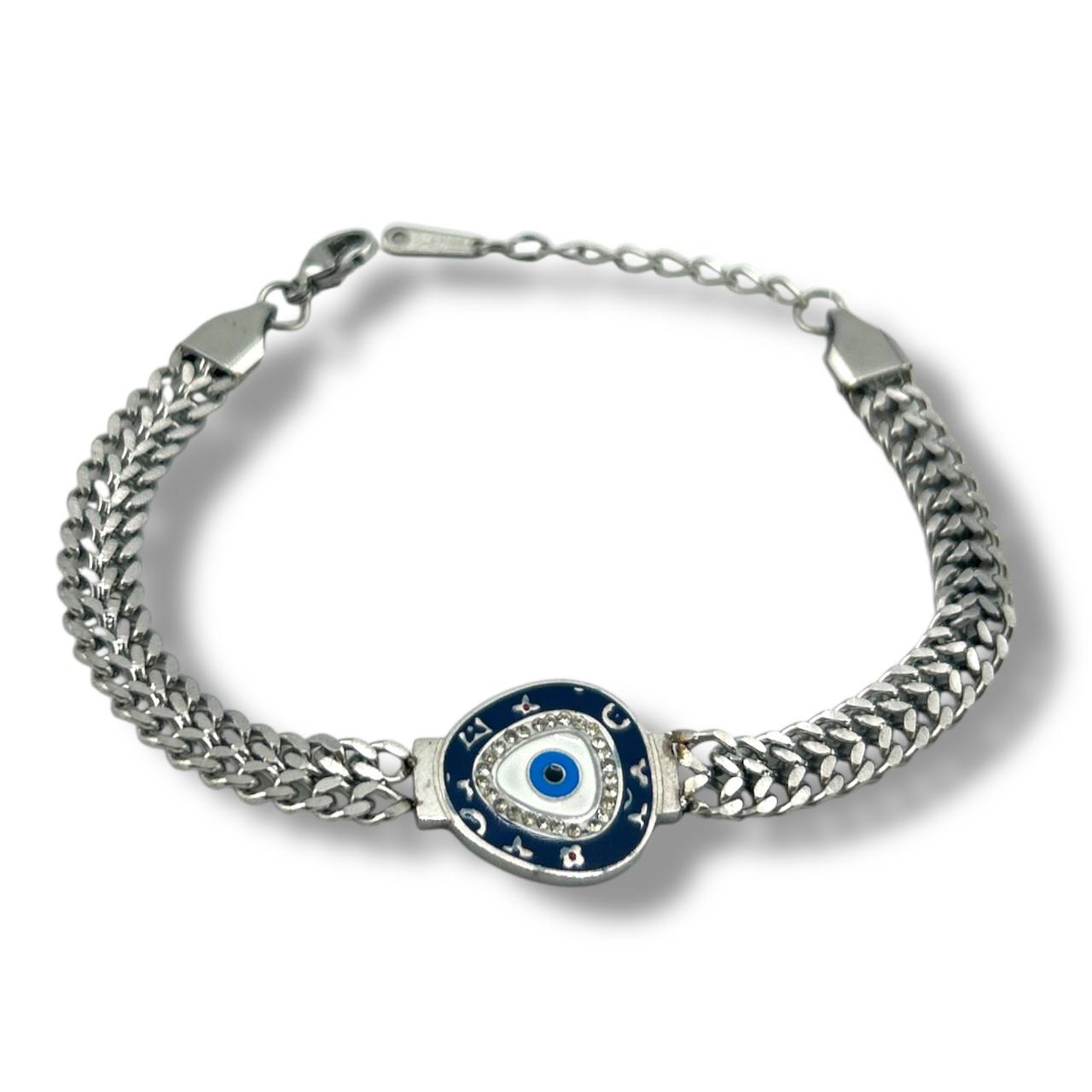 Mystic Enamel Eye Chunky Chain Bracelet