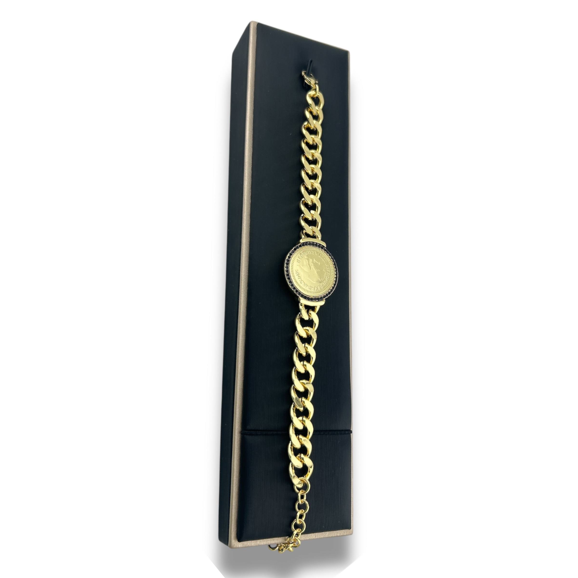 ✨ Lira Royale Bracelet – Gold Coin Heritage Edition