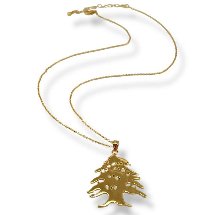 Arz Necklace – Gold Cedar Tree Pendant
