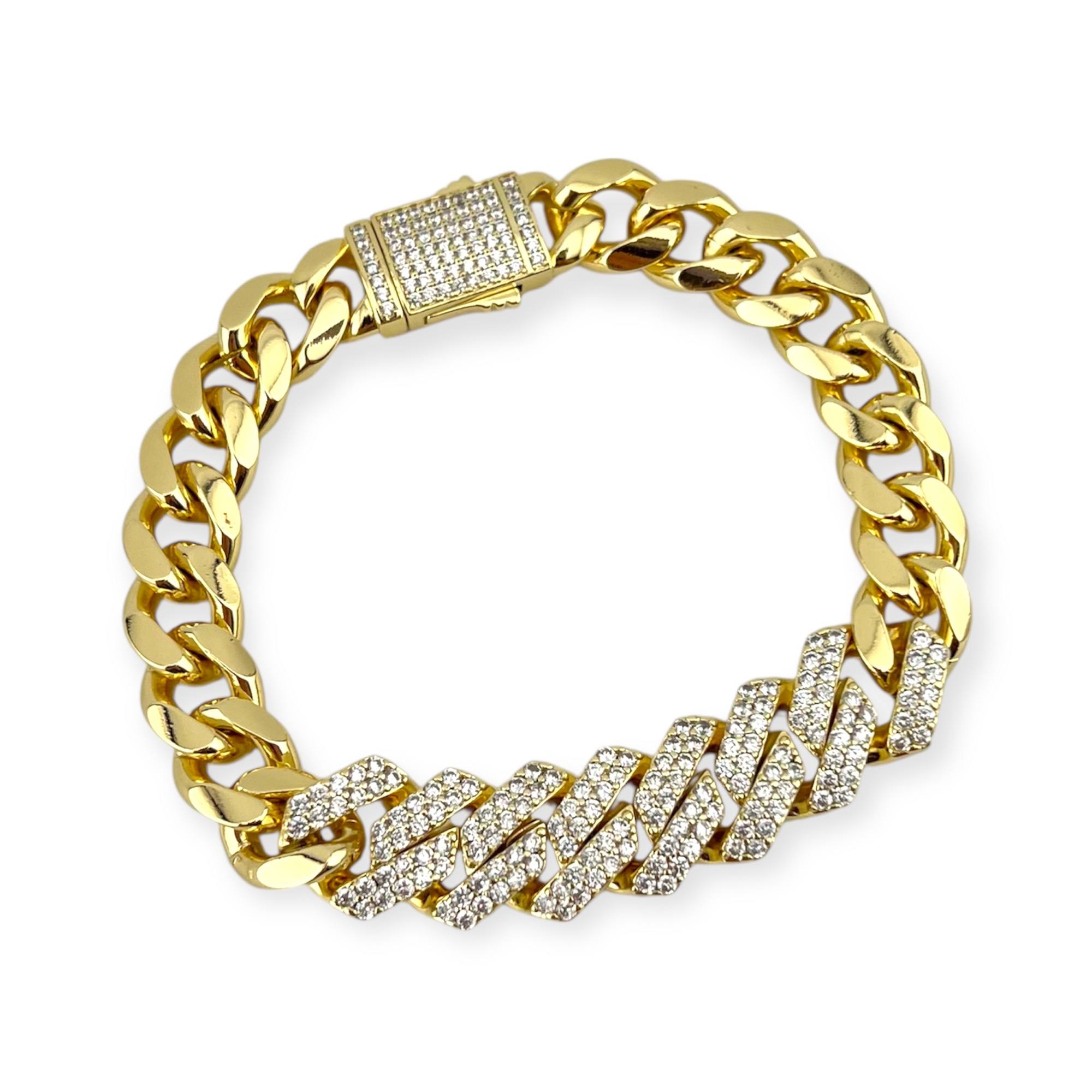 💎 2-in-1 Diamond Cuban Bracelet – Dual Glam Edition 💎