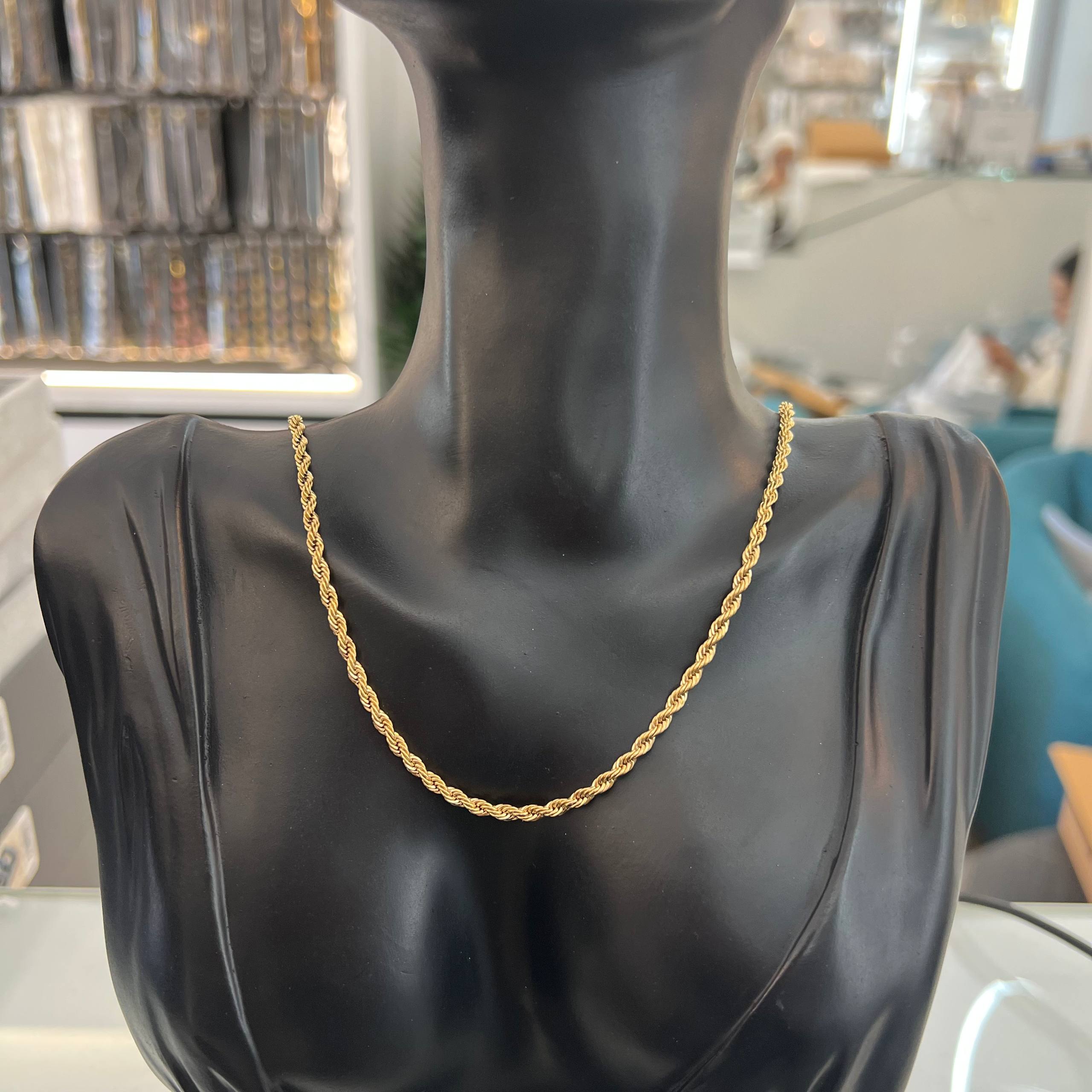 stainless steel twisted “Golden Rope Classic” Necklace Collection ✨