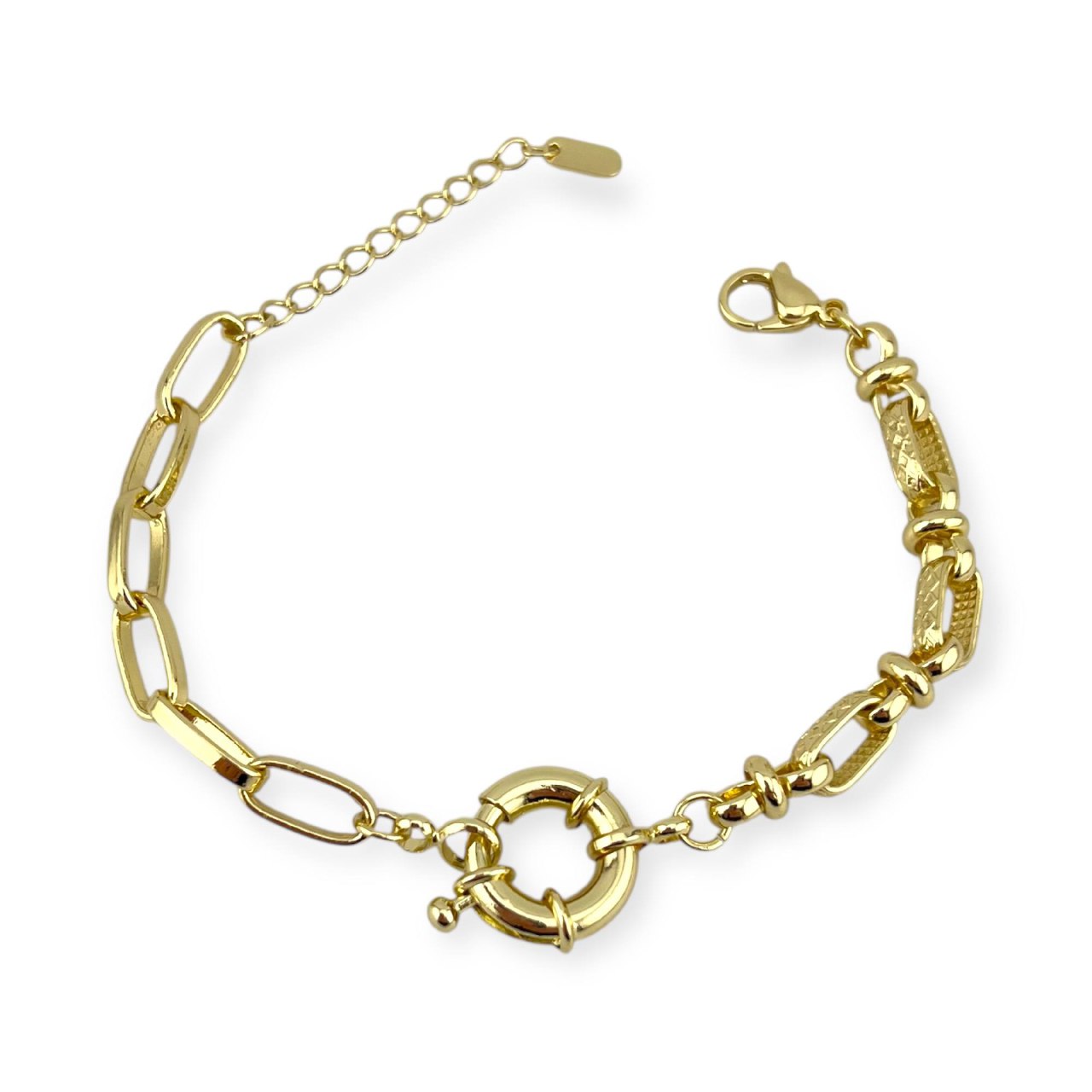 “Golden Orbit” 18K Gold-Plated Bracelet