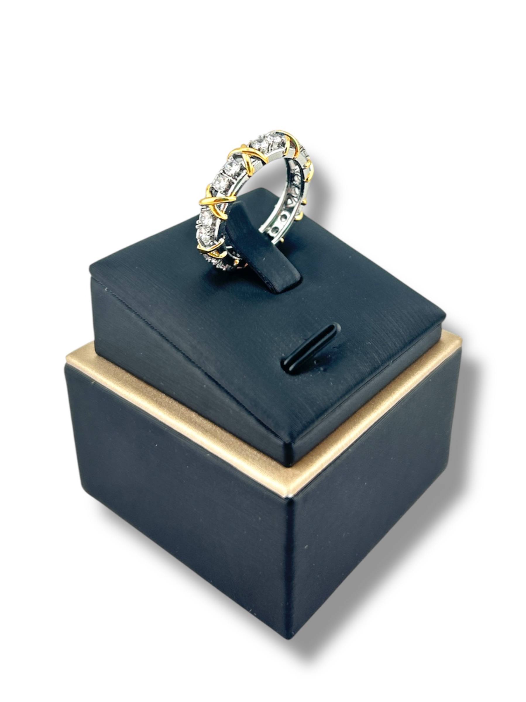 XO Vela Eternity Ring – Two-Tone Brilliance Band