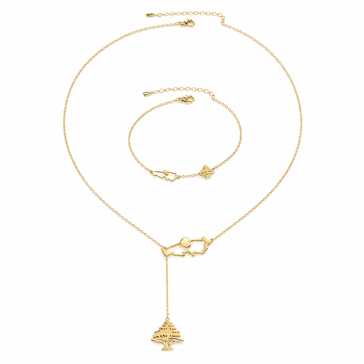 Cedar & Map Set – necklace and bracelet