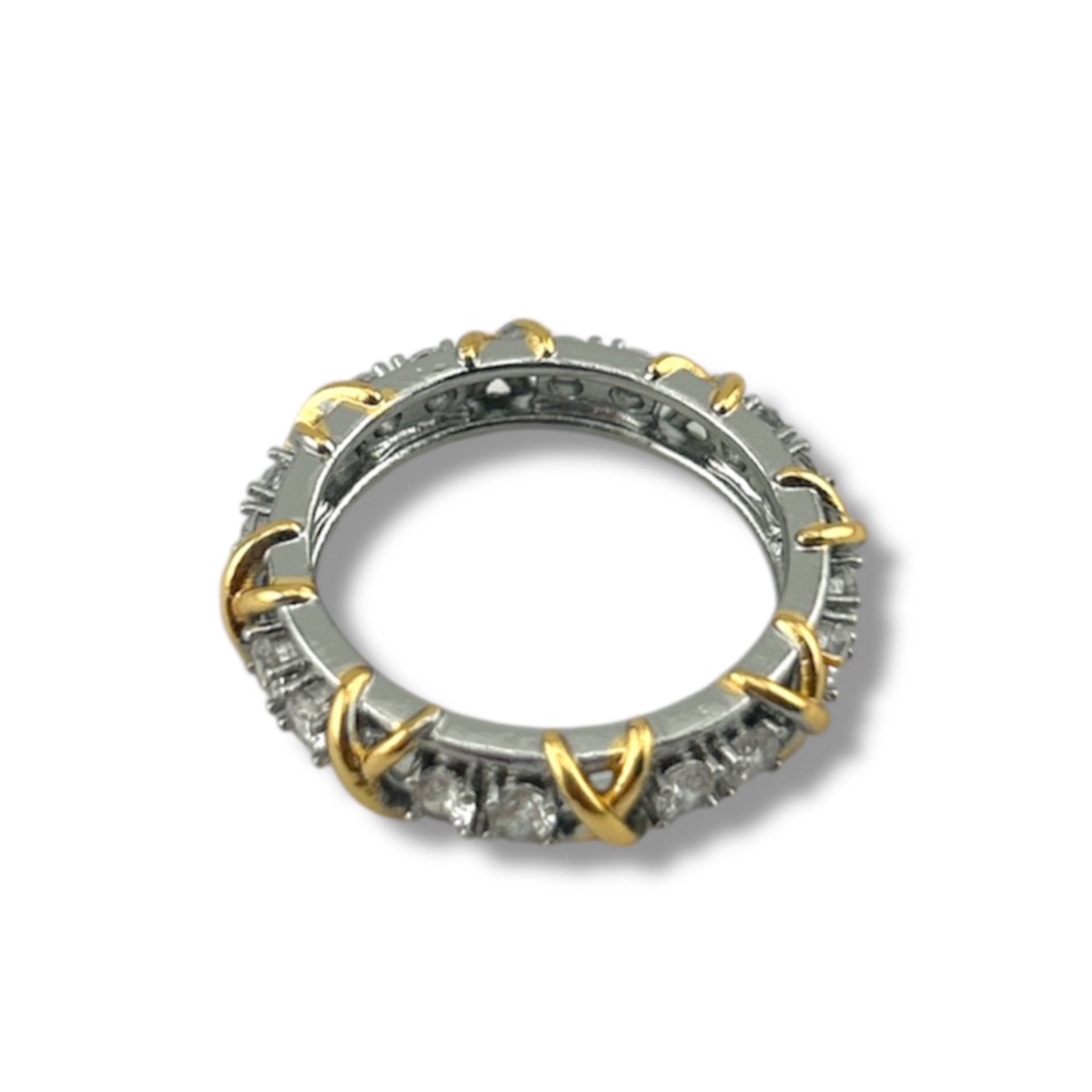 XO Vela Eternity Ring – Two-Tone Brilliance Band