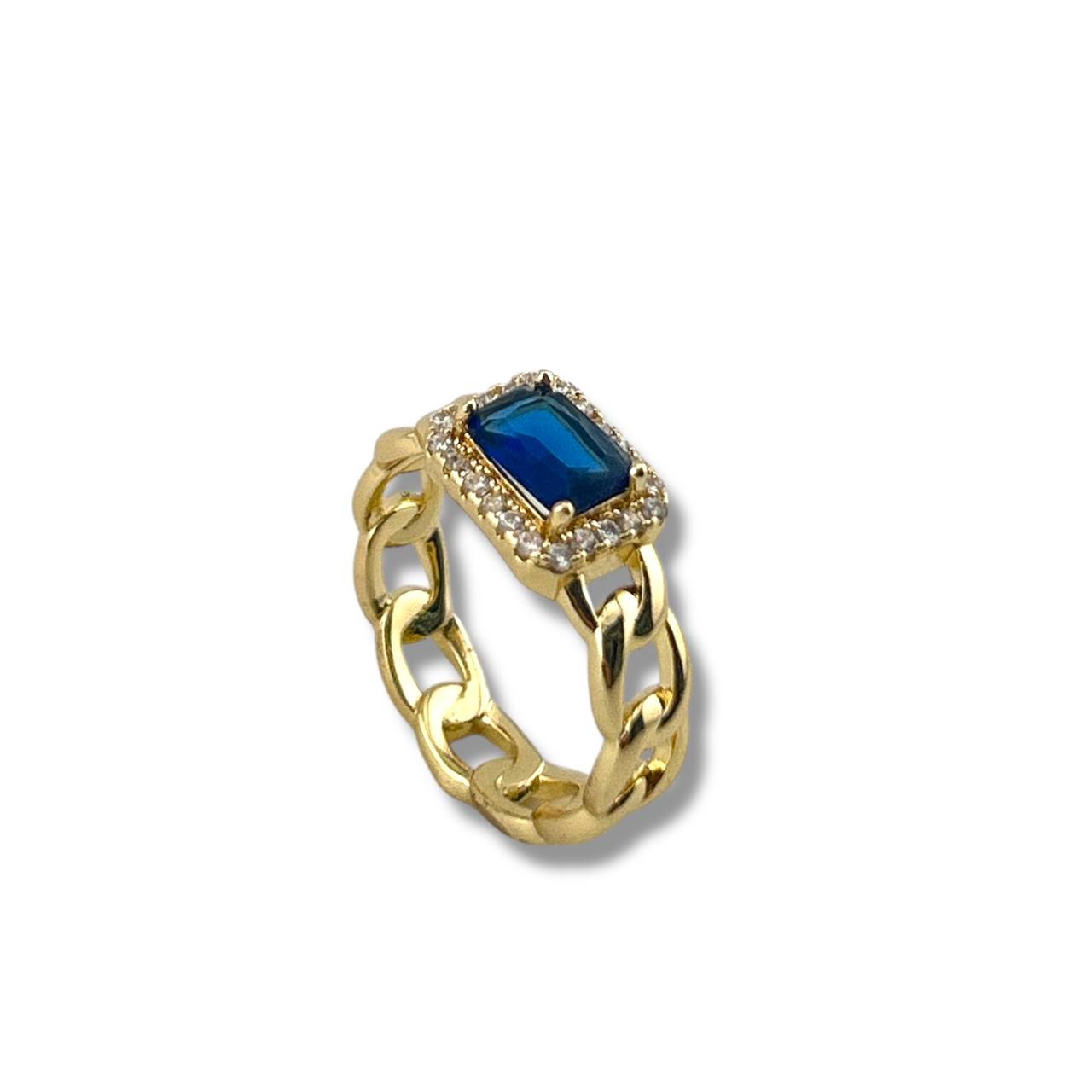 Royal Chain Gem Ring – Multiple Colors