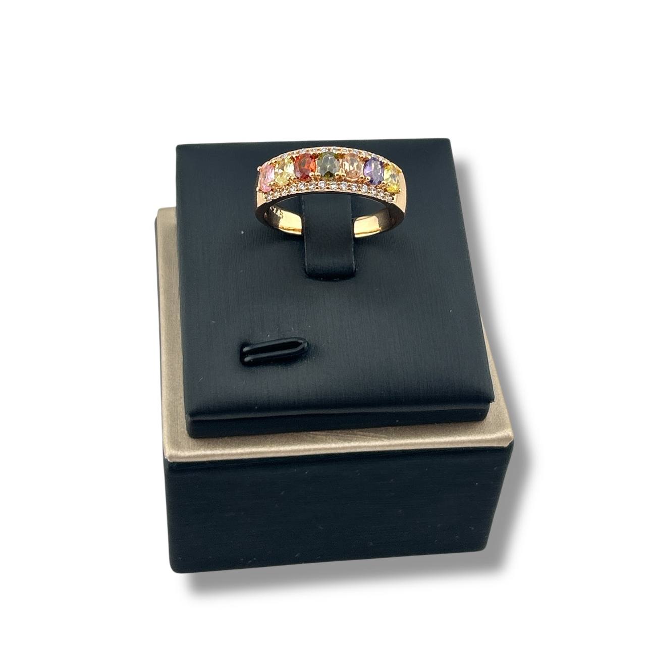 Rainbow Gem Band Rings – Trio Collection