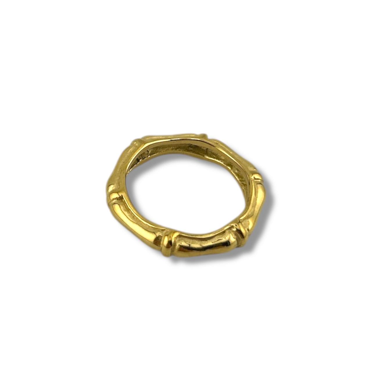Bamboo Twist Ring – Gold
