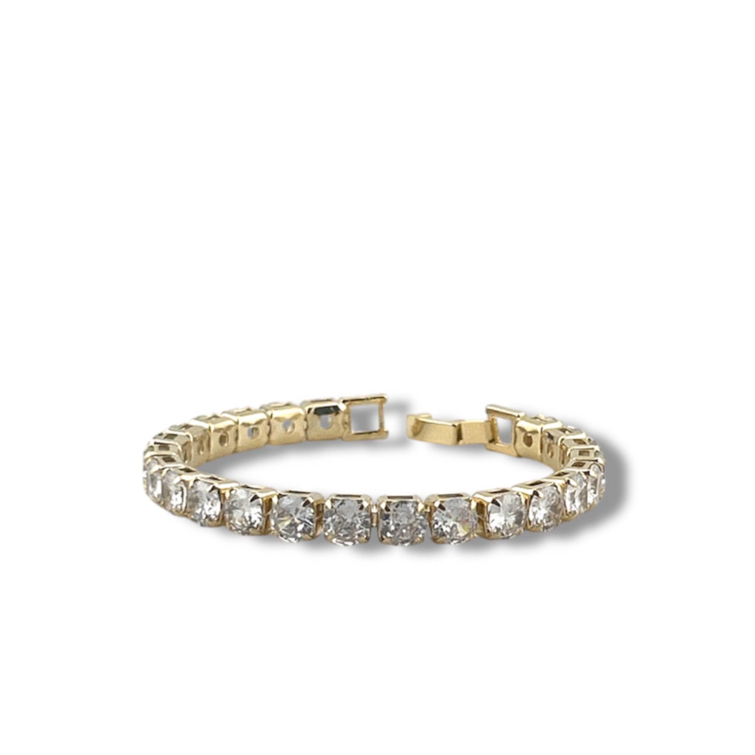 Crystal Tennis Bracelet – Silver & Gold Editions