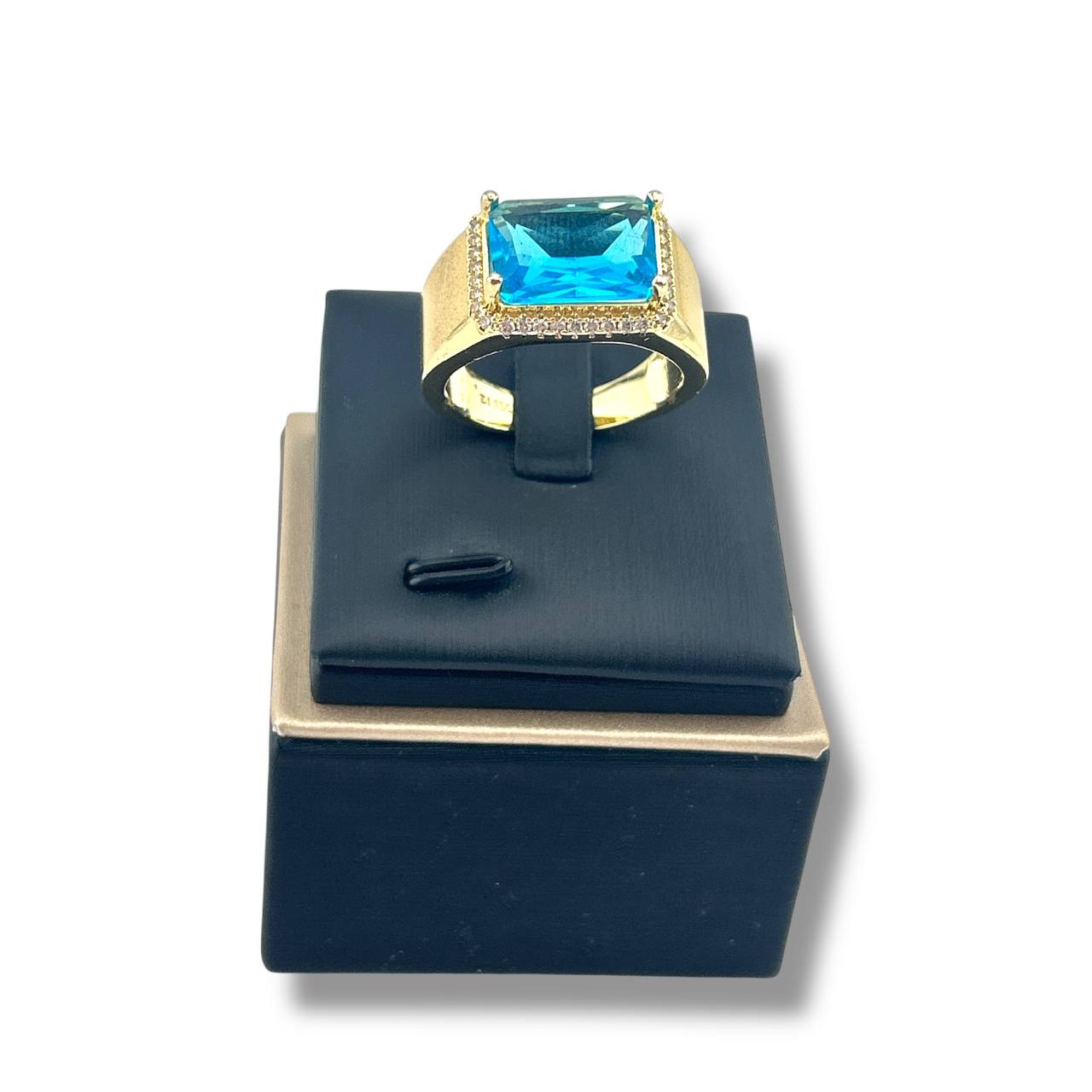 Bold Luxe Gem Ring – Blue & Green
