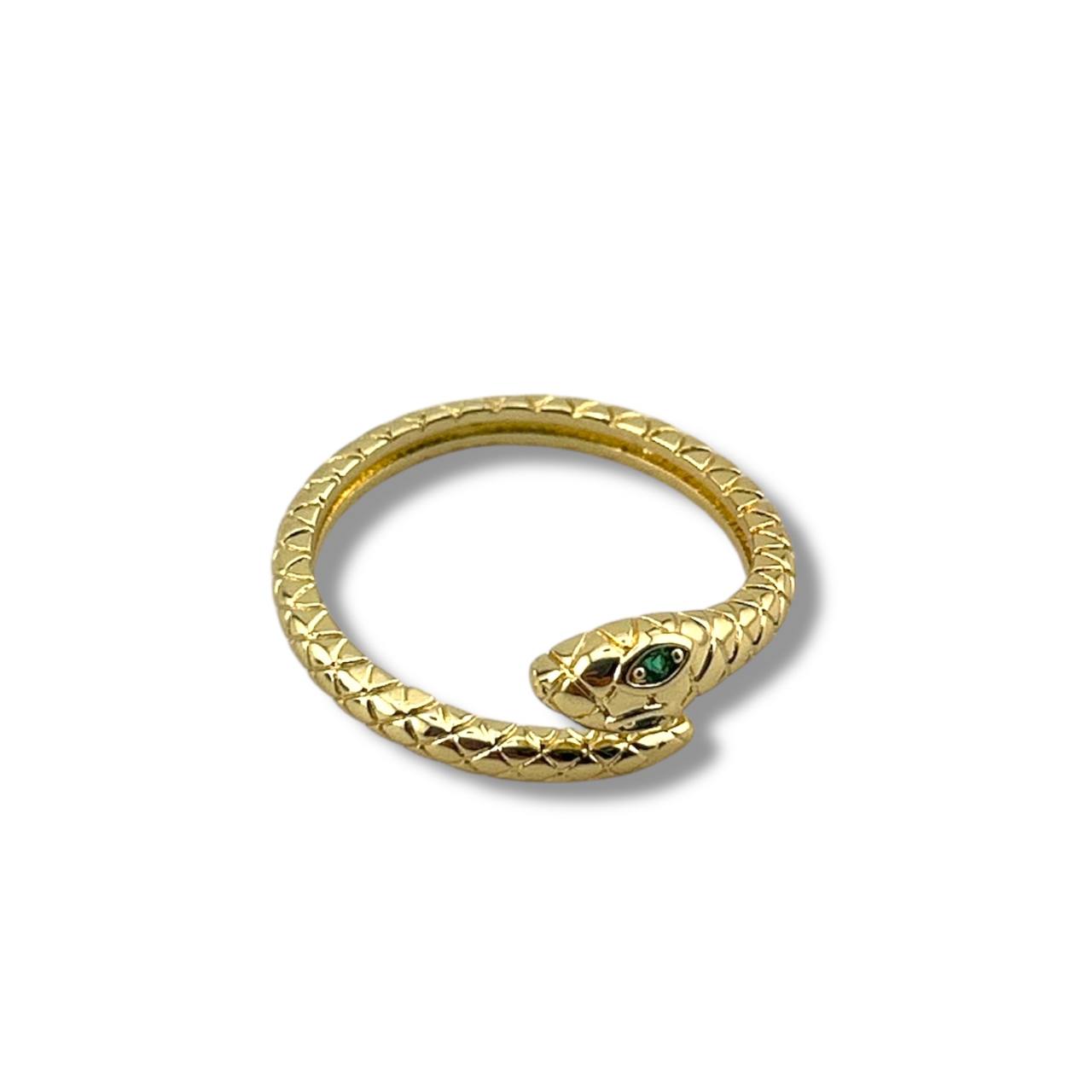 Golden Serpent Eye Ring 🐍💚