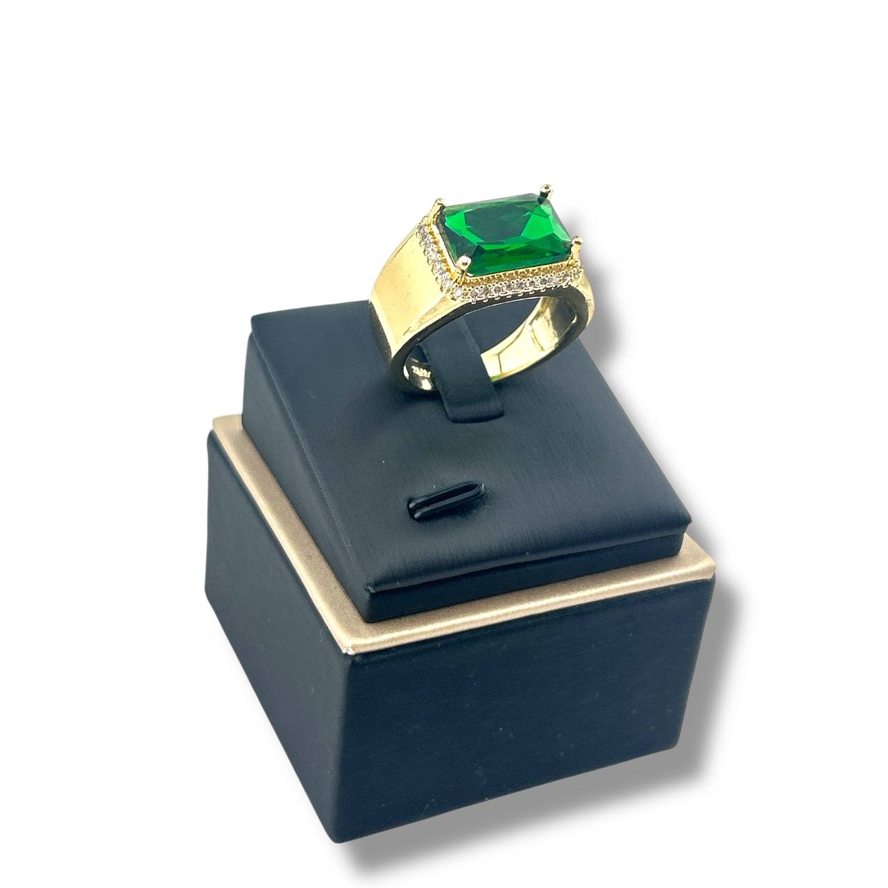 Bold Luxe Gem Ring – Blue & Green