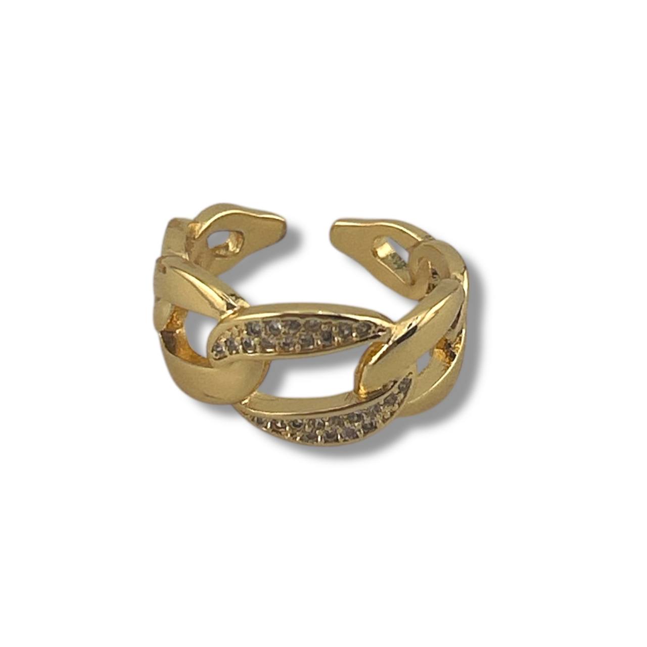 Bold Chain-Link Gold Ring