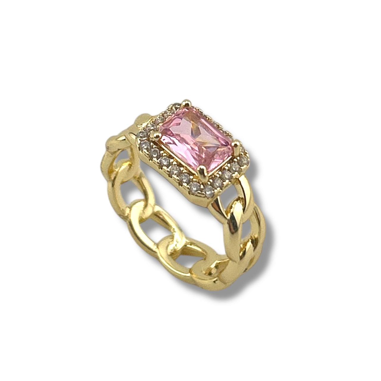 Royal Chain Gem Ring – Multiple Colors