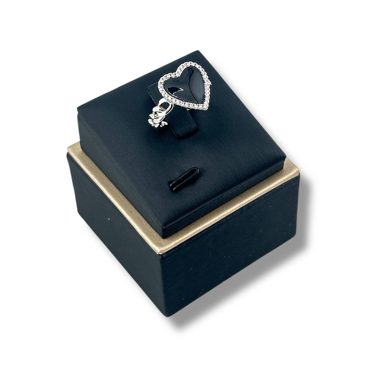 💖 Enchanted Heart Chain Rings – Silver Finish