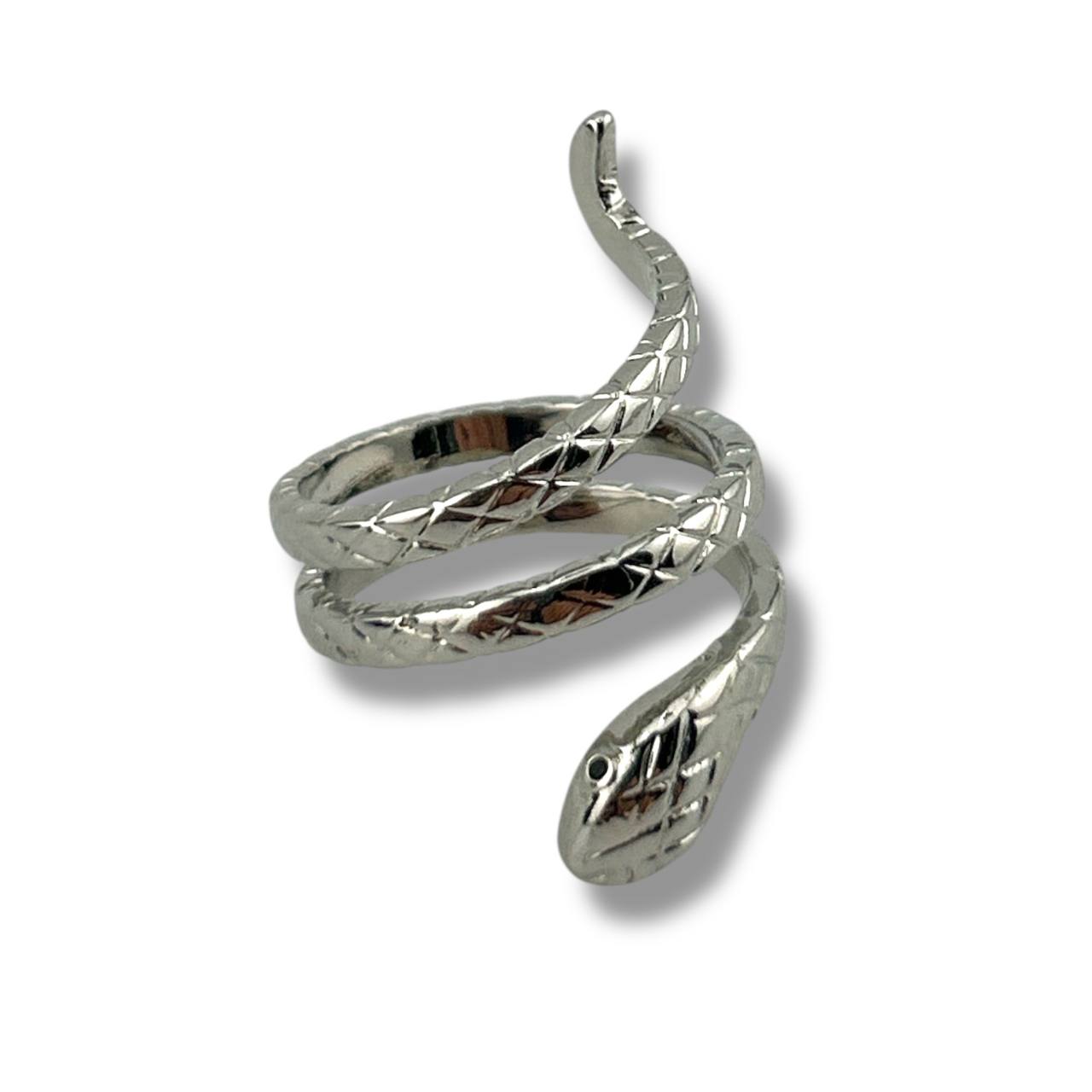 Silver Serpent Spiral Ring