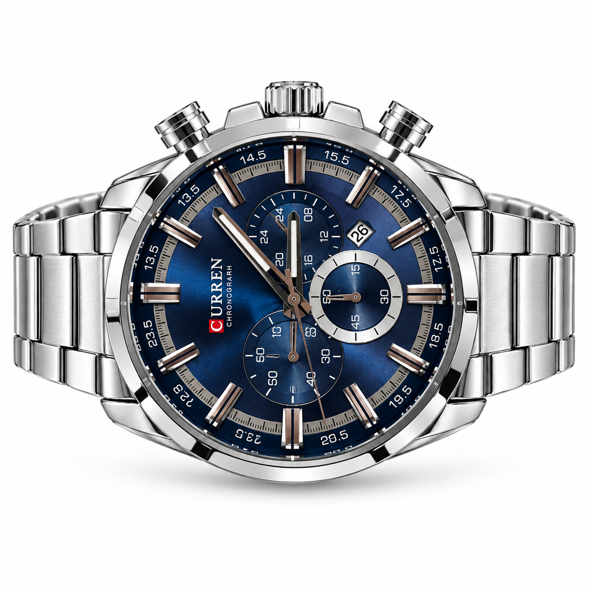 Curren chrono Navy & Rose Gold-Tone Sport Watch(man)