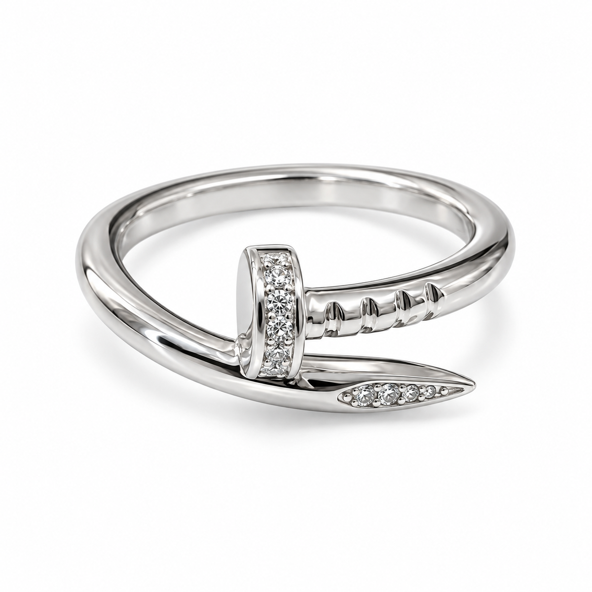 Sparkling pin Nail Wrap Ring
