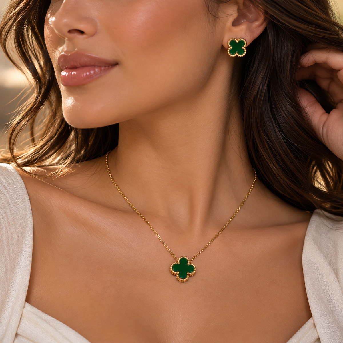 S.steel Clover Set – Graceful & Chic