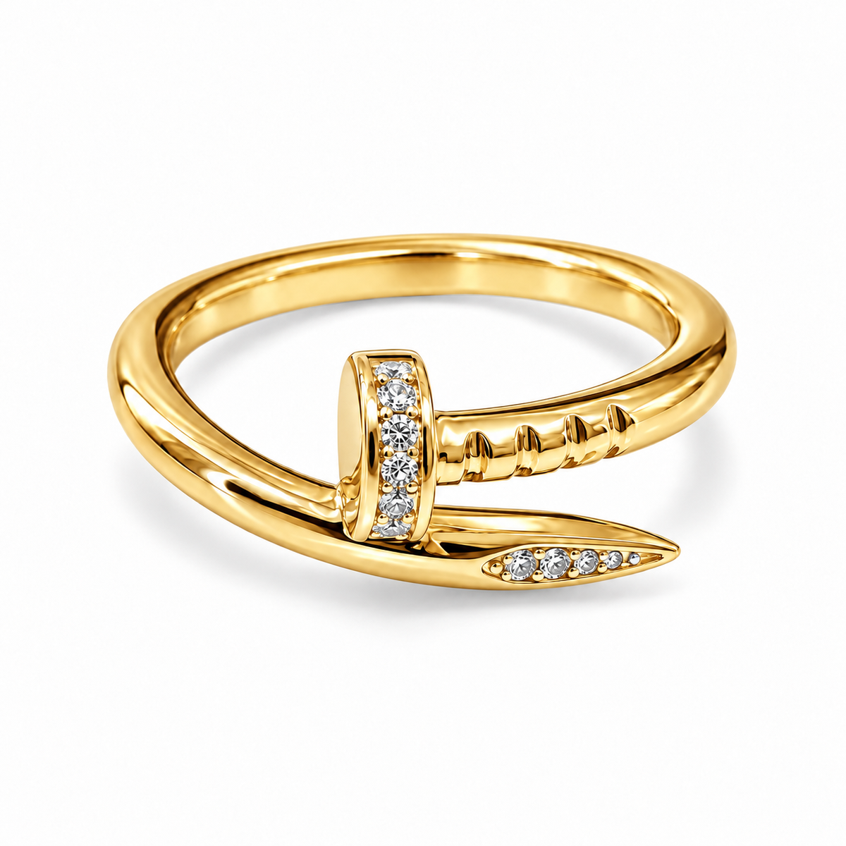 Sparkling pin Nail Wrap Ring