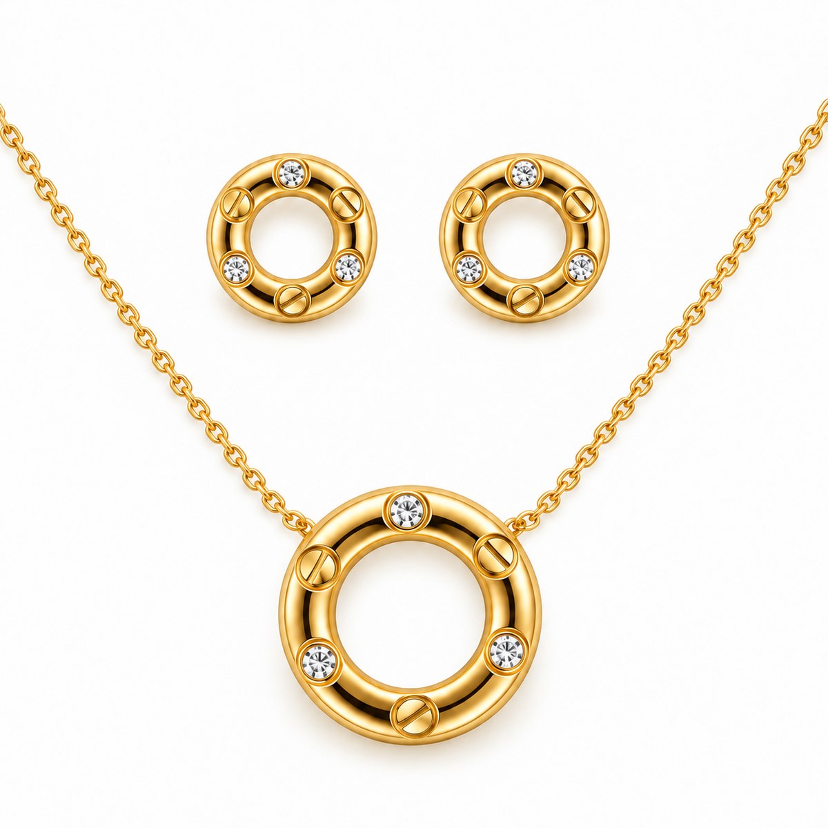 Golden love Screw Circle Set