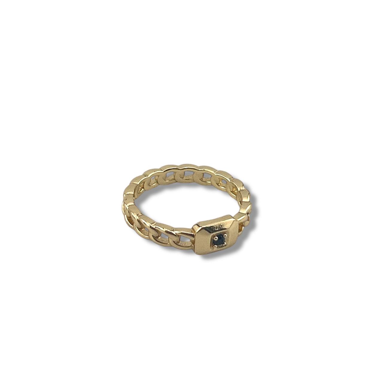 Mini Eye Link Ring – Gold