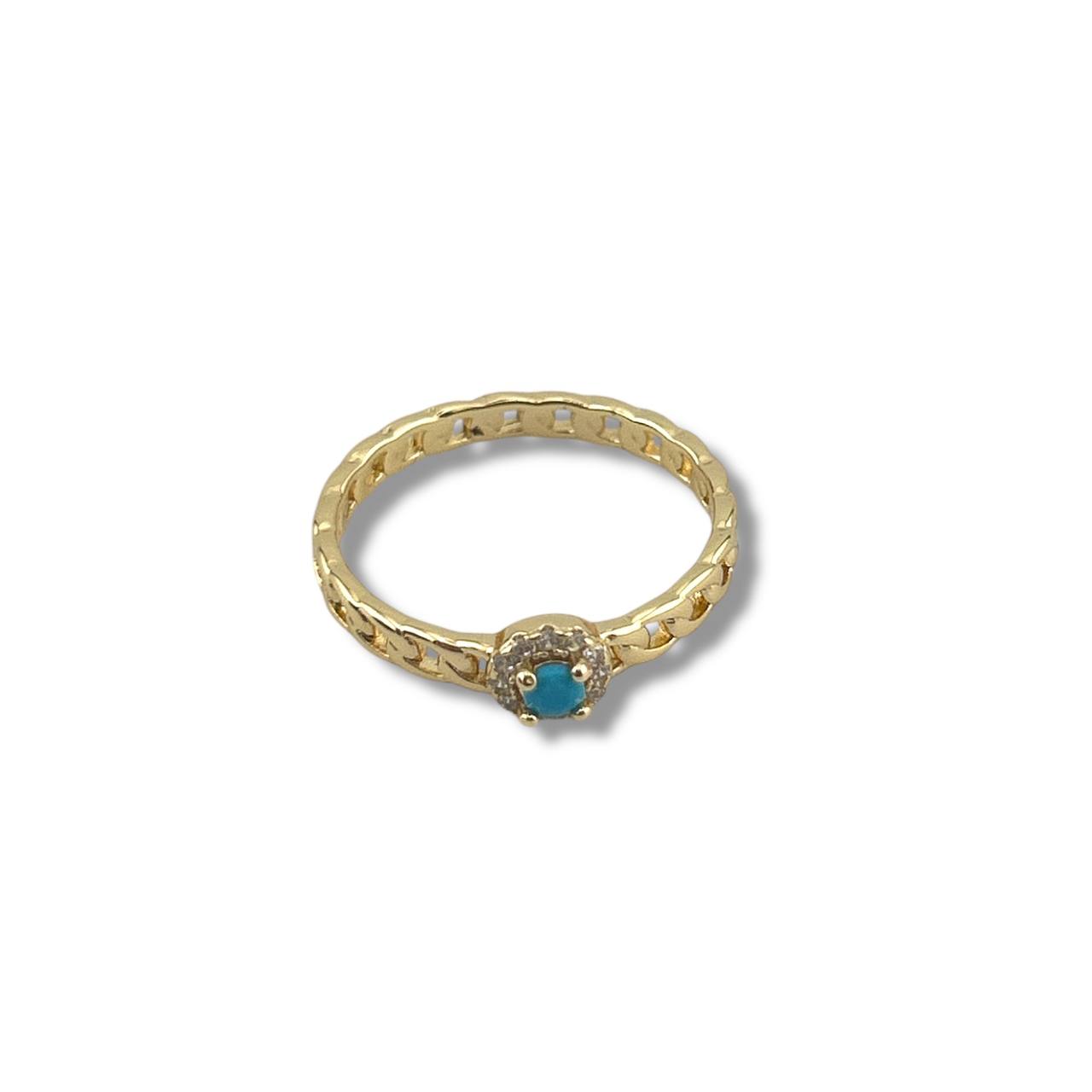 Turquoise Spark Band – Gold