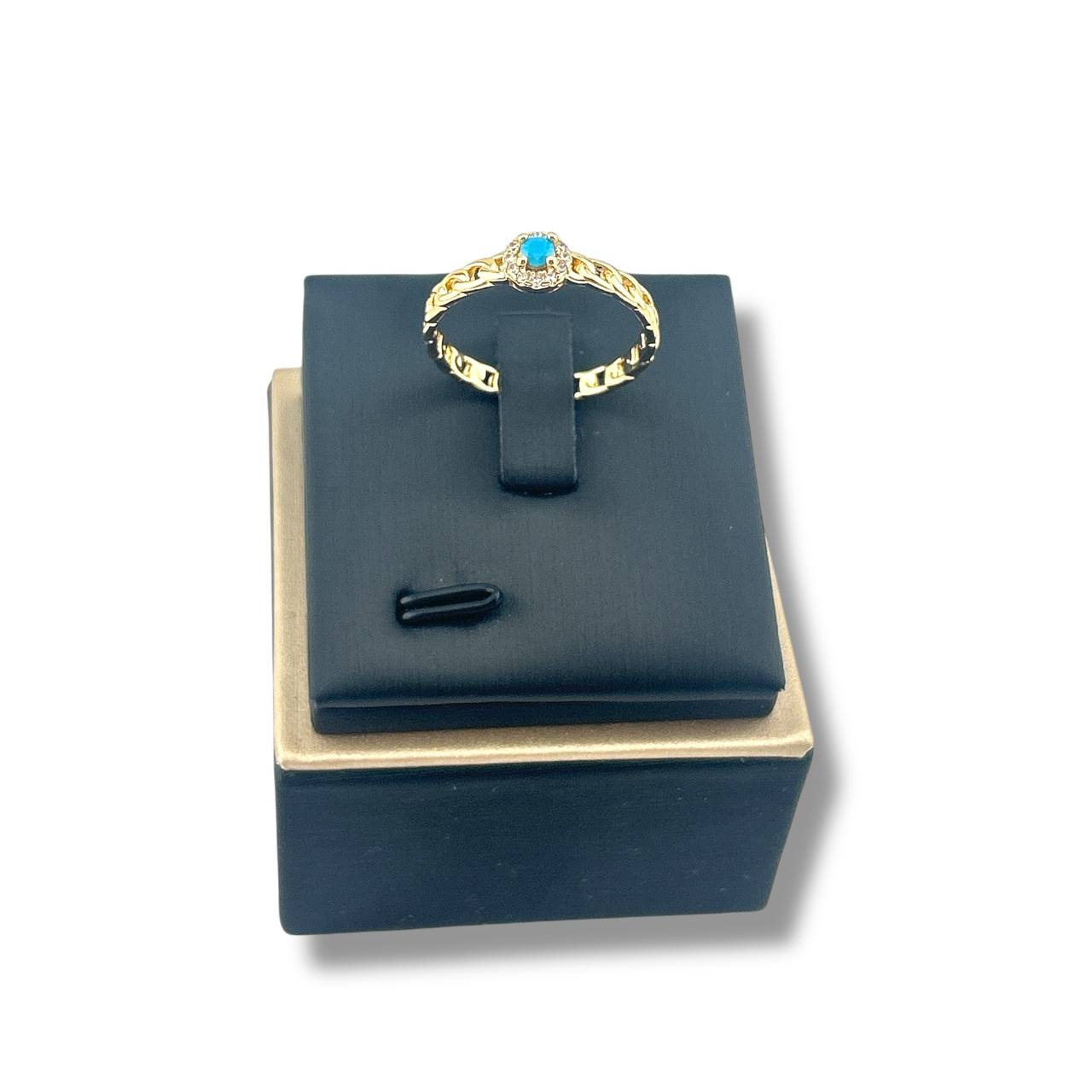 Turquoise Spark Band – Gold