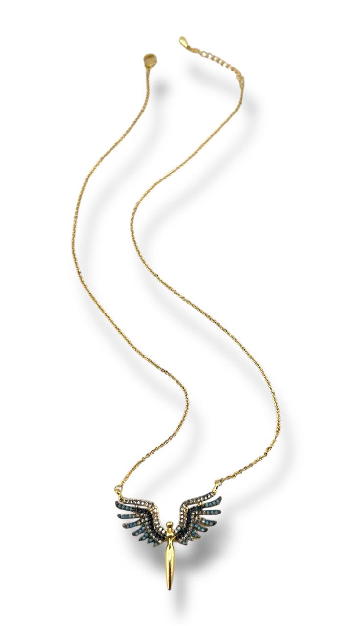 “Celestia” Winged Pendant Necklace