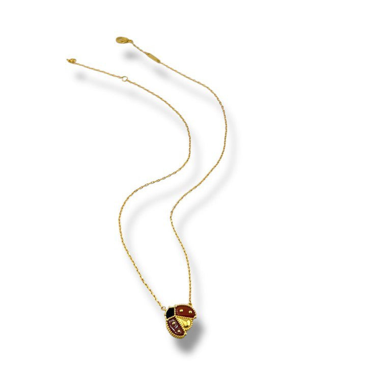 Lucky Lady Pendant Necklace – Gold & Enamel Edition