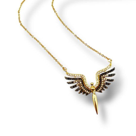 “Phoenix bird”Winged Pendant Necklace