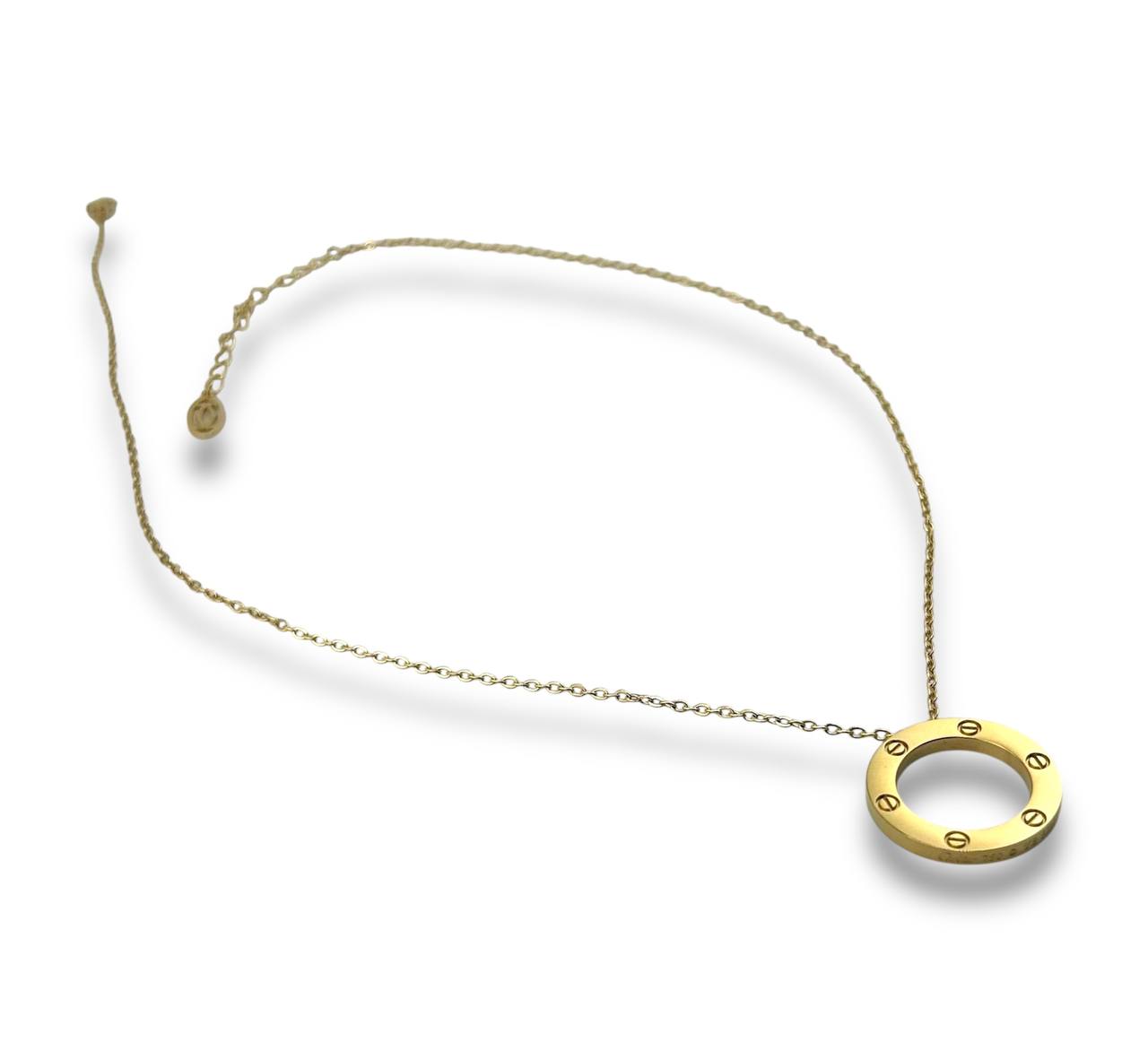 Luxe Circle Necklace – Screw Motif Edition