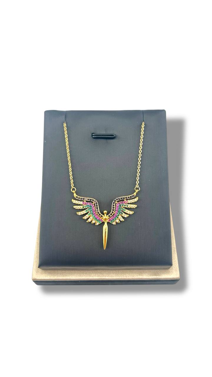 “Celestia” Winged Pendant Necklace