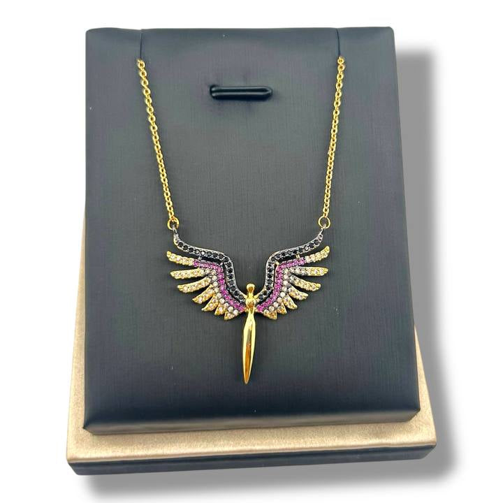 “Celestia” Winged Pendant Necklace