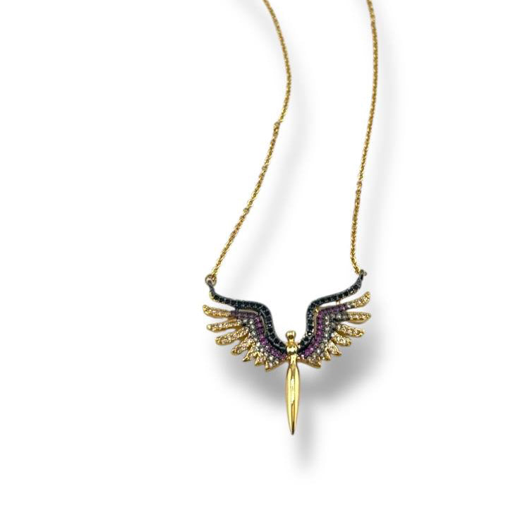 “Phoenix bird”Winged Pendant Necklace