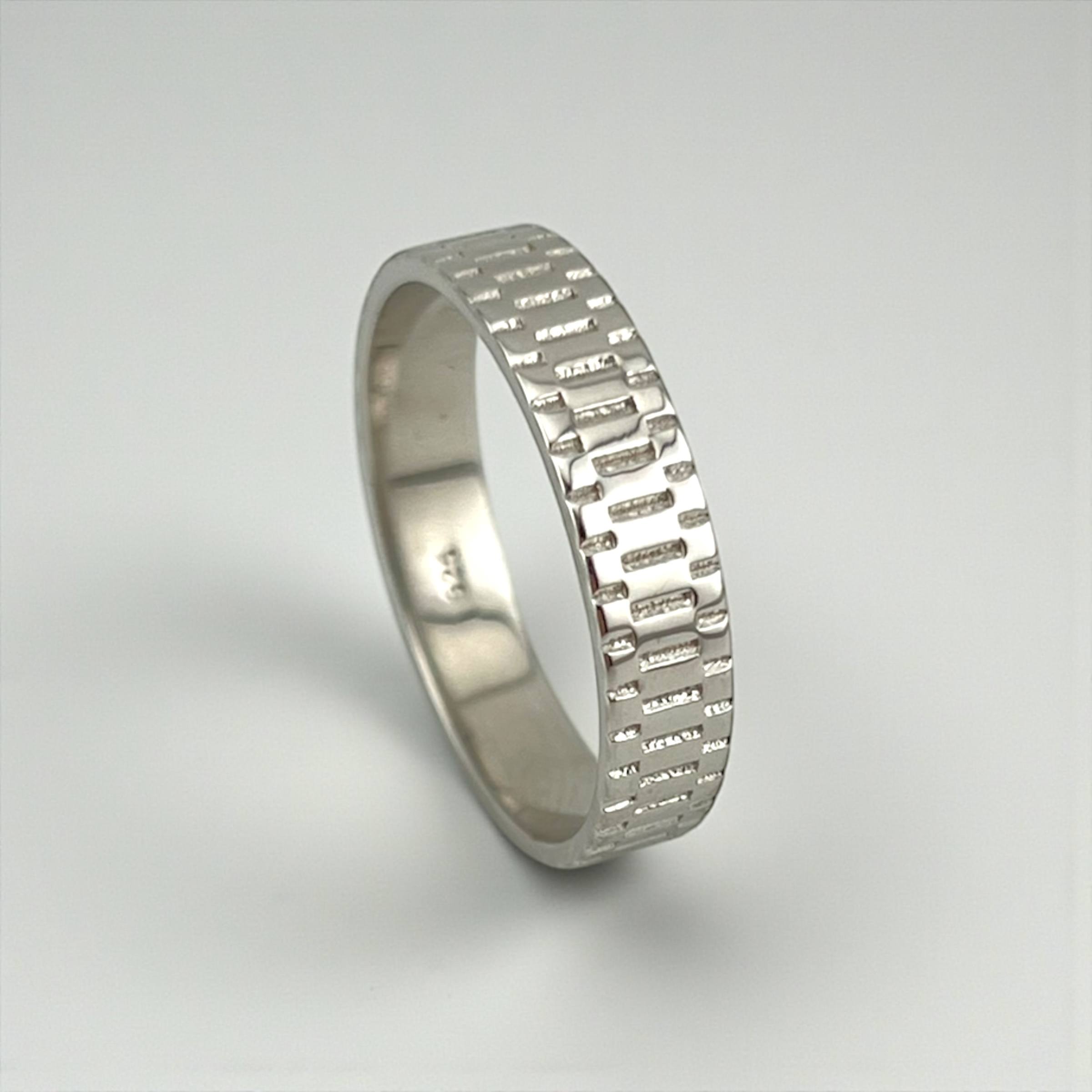 Silver 925 rolex – Modern Textured Ring